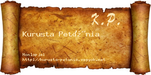 Kurusta Petúnia névjegykártya